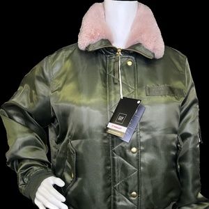 Gap women's medium olive green and pink coat